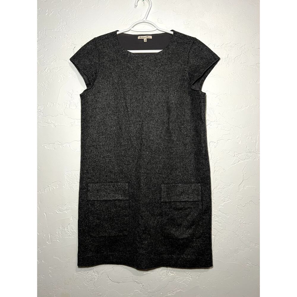 Broadway and‎ broome wool pocket shift dress womens medium contemporary neutral